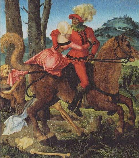 Hans Baldung Grien Knight, Death and girl oil painting image